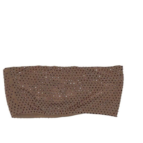 Cynthia Rowley Pink Rhinestone Mesh Bandeau Top size XS NWT - Picture 2 of 5